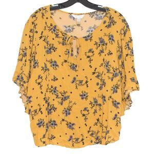 LC Lauren Conrad Top Boho Cottage Prairie Peasant Coastal Grandma Floral XXL